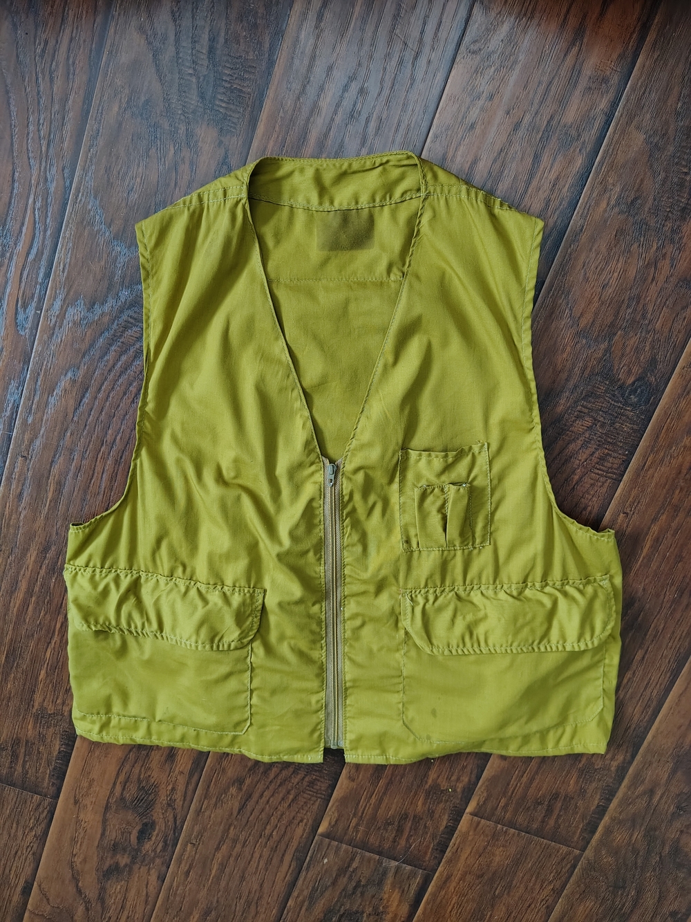 Vintage green fishing gorpcore Utility Outdoors zipper vest Size XL